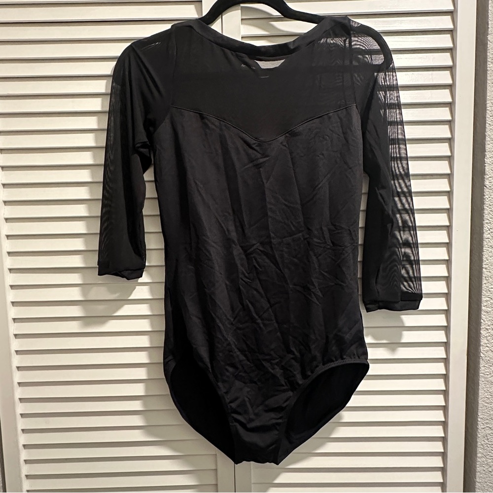 So Danca 3/4 Sleeve Leotard Black XL
